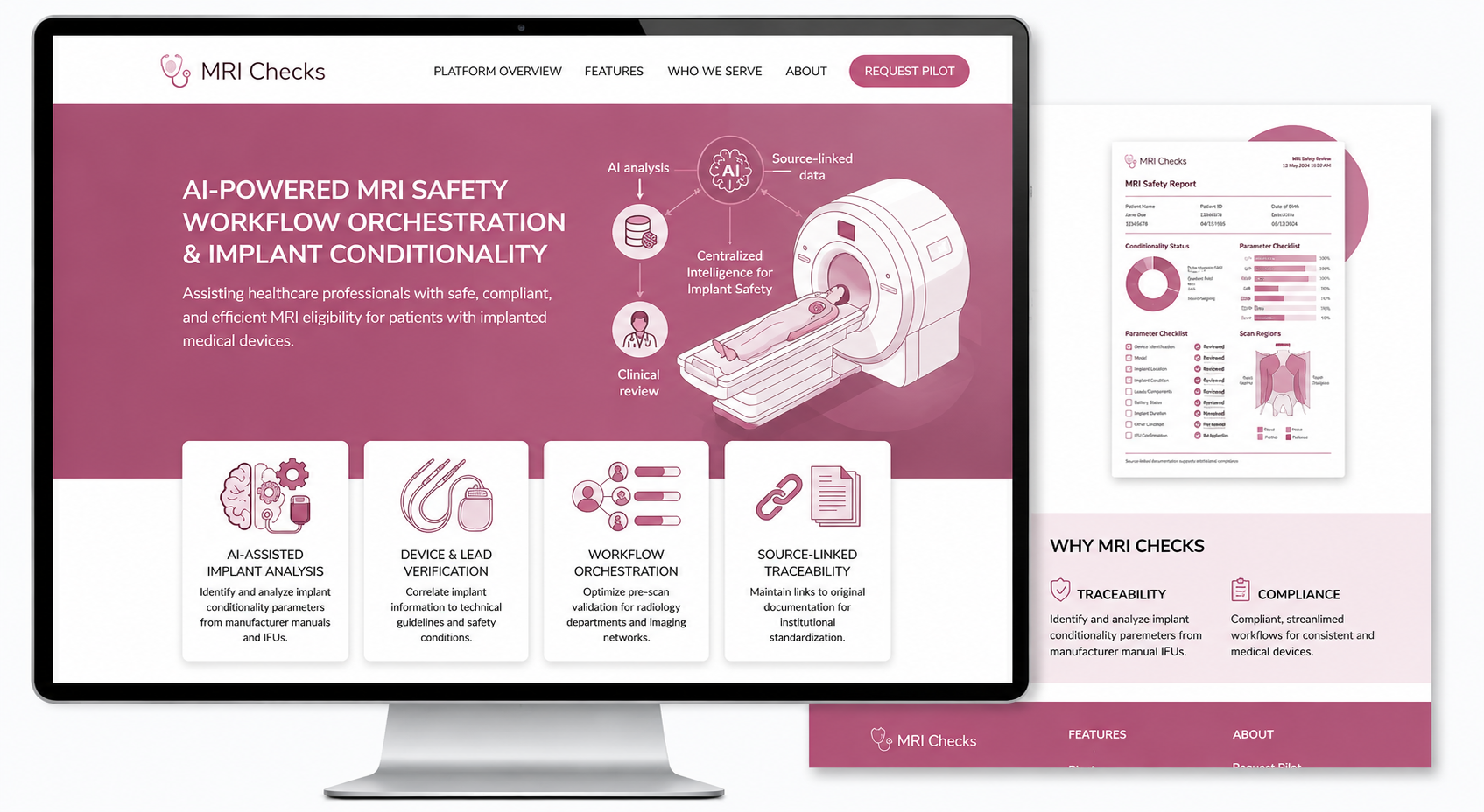 MRI Checks Dashboard Interface